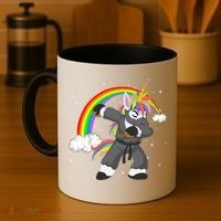 Dabbing Unicorn Ninja Coffee Mug thumb 4