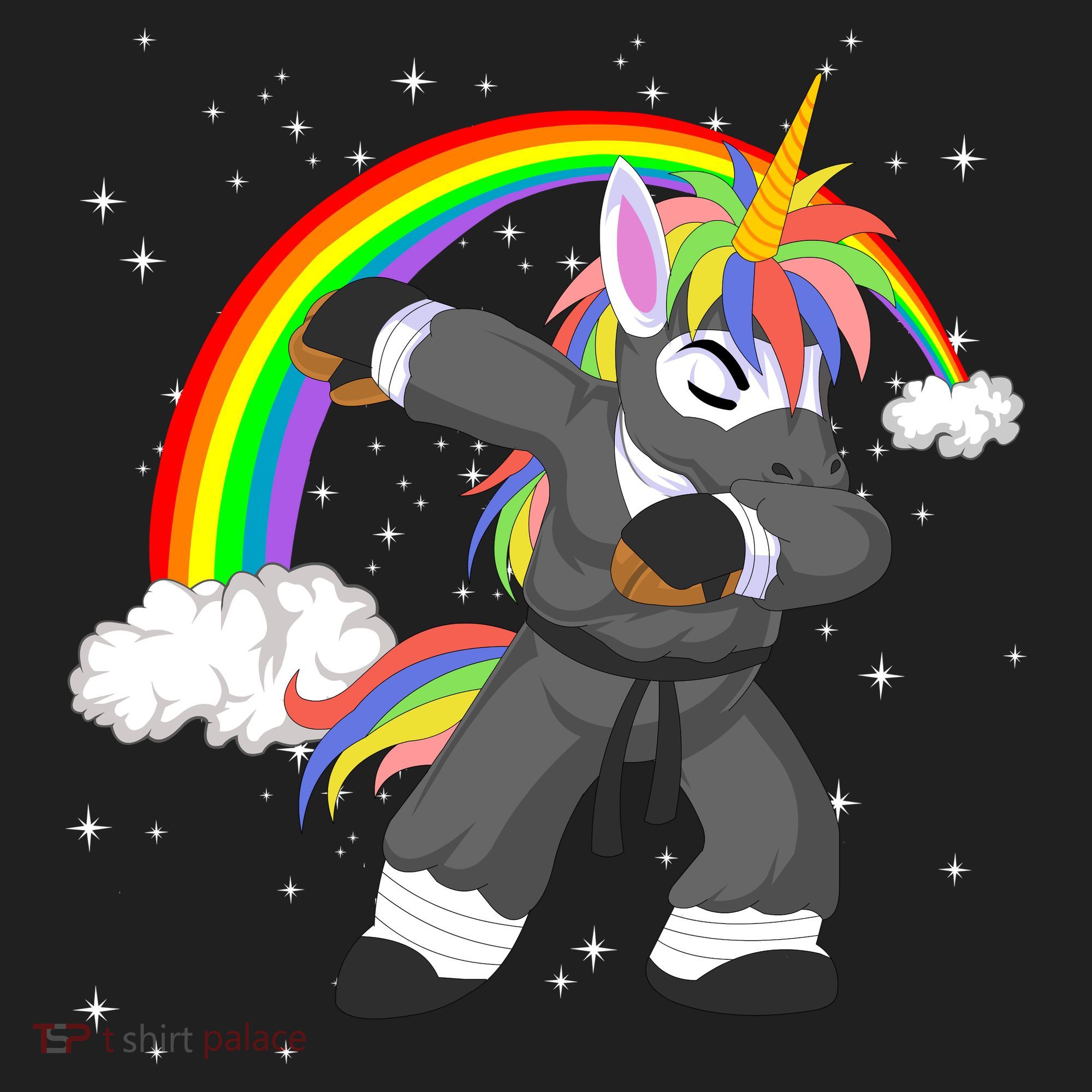 Dabbing Unicorn Ninja Beanie
