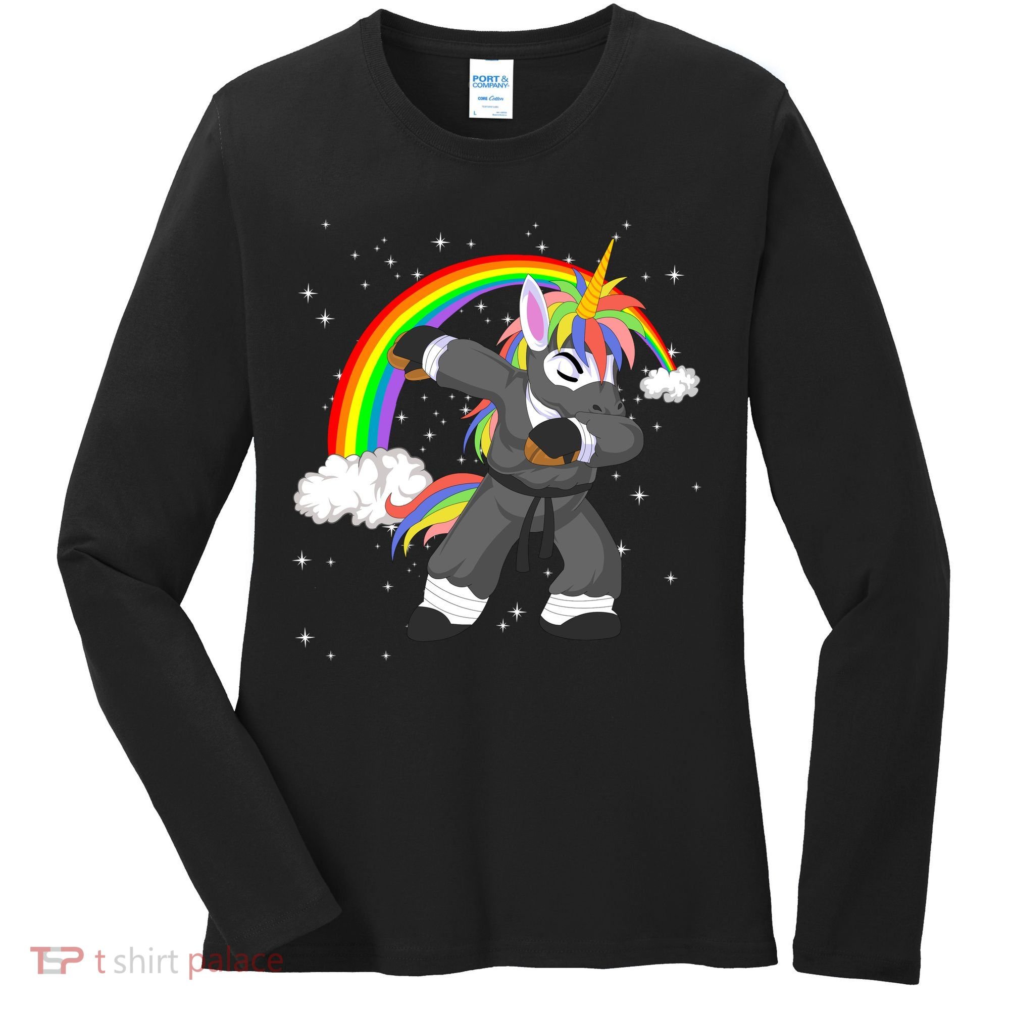 Dabbing Unicorn Ninja Women's Long Sleeve Shirt