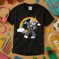 Dabbing Unicorn Ninja Kids T-Shirt thumb 3