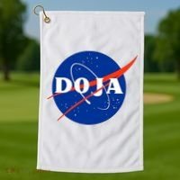 Doja Universe Nasa Blue Doja Cat Golf Towel thumb 1
