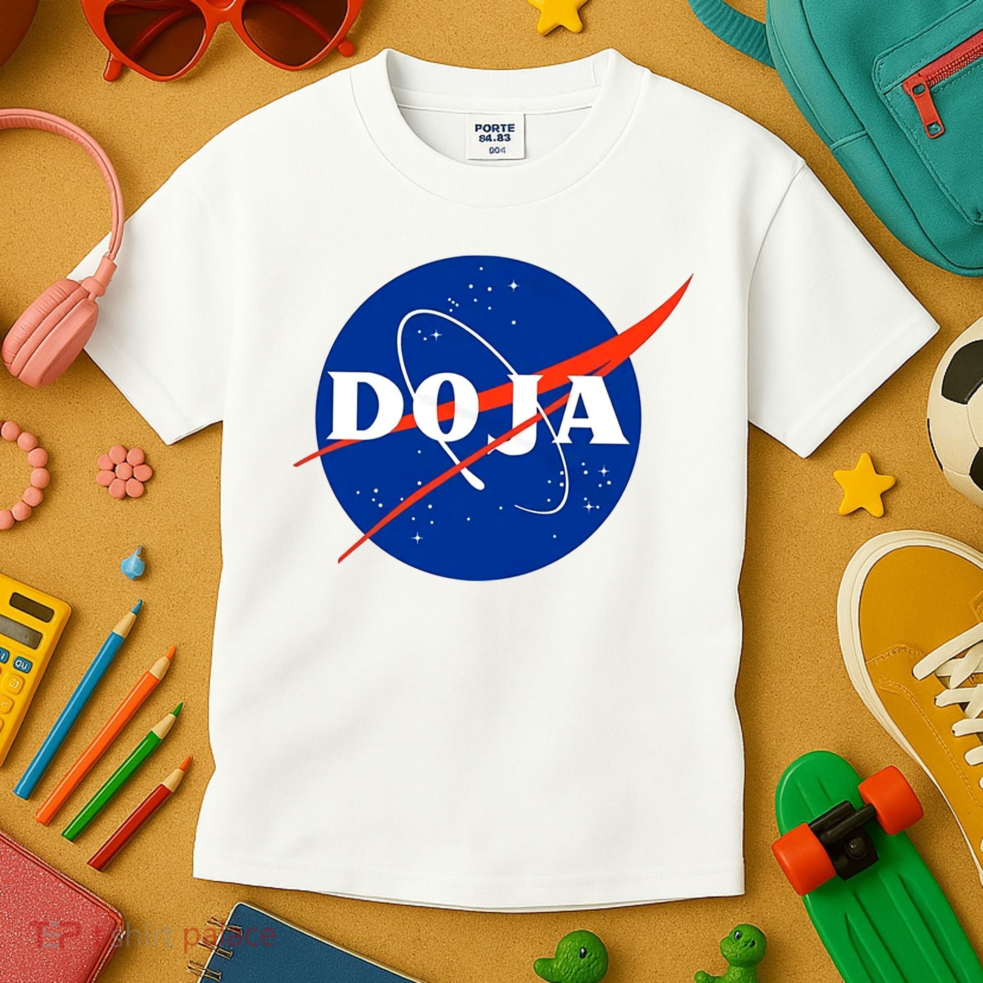 Doja Universe Nasa Blue Doja Cat Kids T-Shirt