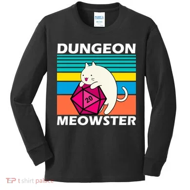 Dungeon Meowster Kids Long Sleeve Shirt