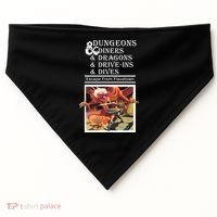 Dungeons & Diners & Dragons & Drive-Ins & Dives USA-Made Doggie Bandana thumb 0