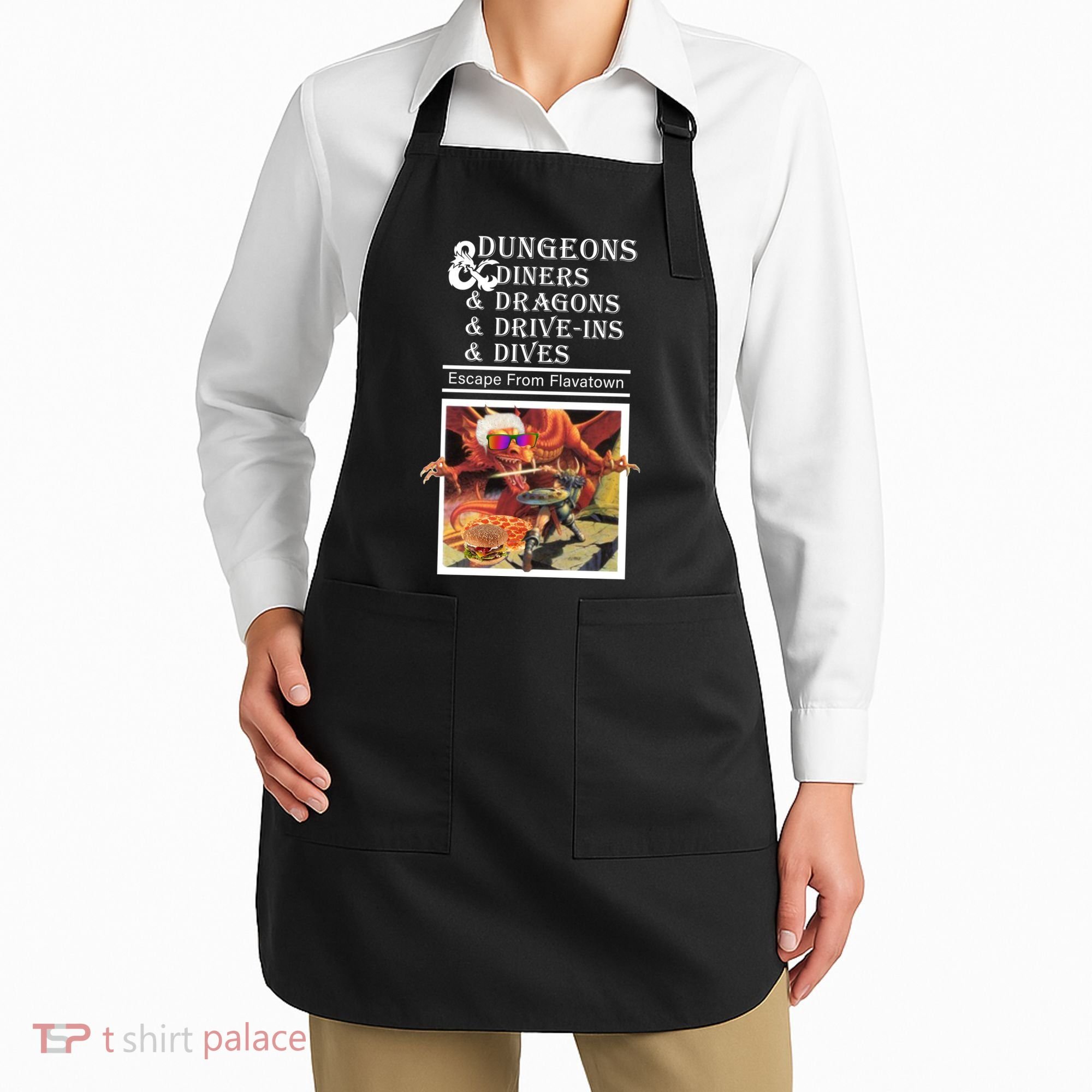 Dungeons & Diners & Dragons & Drive-Ins & Dives Apron