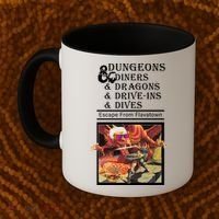 Dungeons & Diners & Dragons & Drive-Ins & Dives Coffee Mug thumb 2