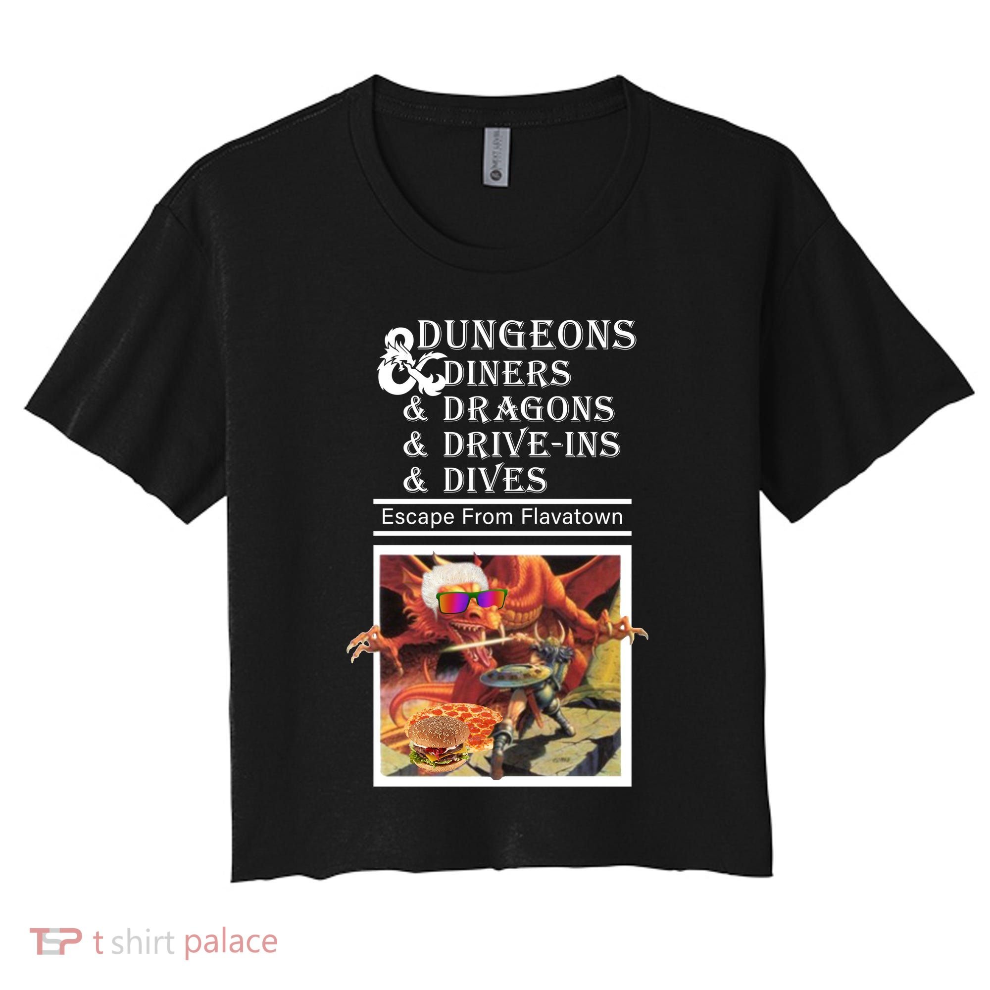 Dungeons & Diners & Dragons & Drive-Ins & Dives Women's Crop Top Tee