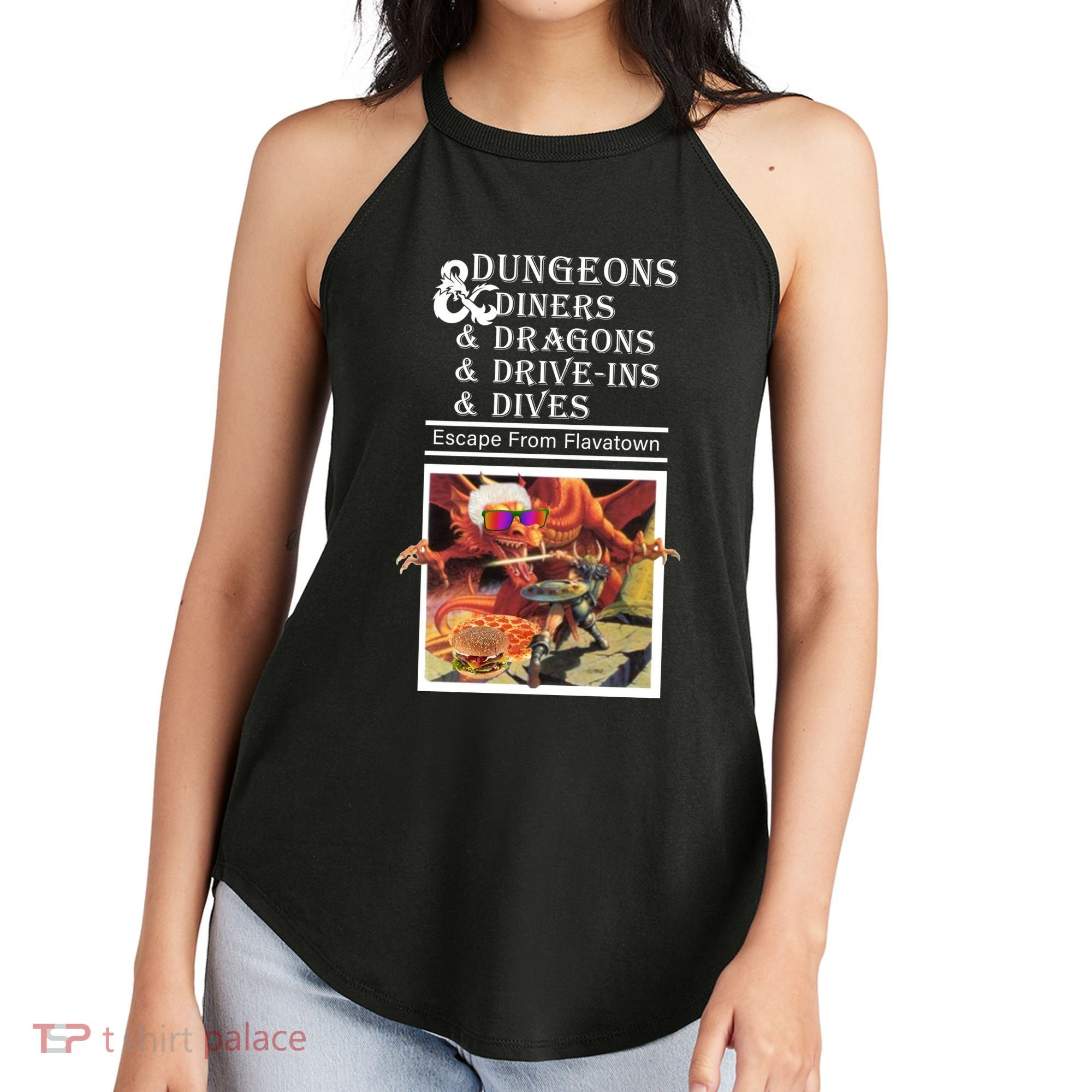 Dungeons & Diners & Dragons & Drive-Ins & Dives Women's Perfect Tri Rocker Tank