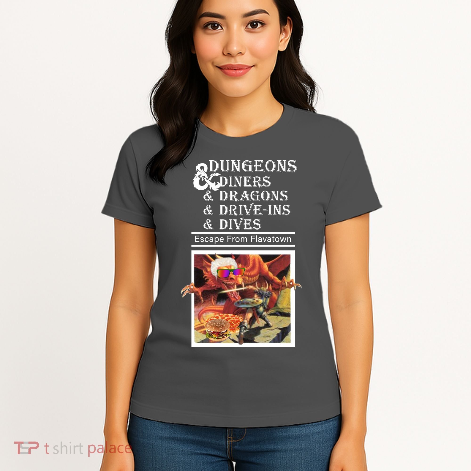 Dungeons & Diners & Dragons & Drive-Ins & Dives Women's T-Shirt