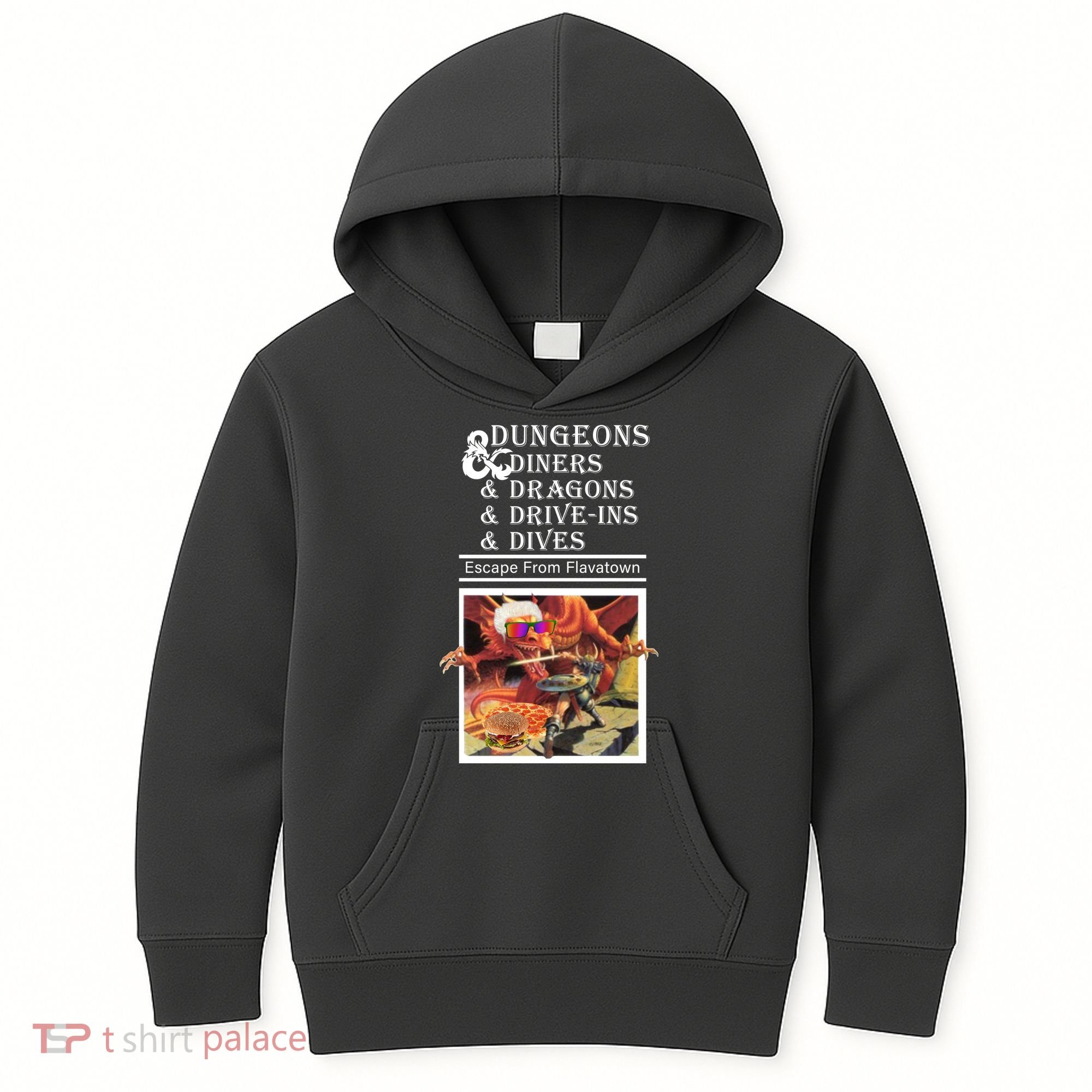 Dungeons & Diners & Dragons & Drive-Ins & Dives Kids Hoodie