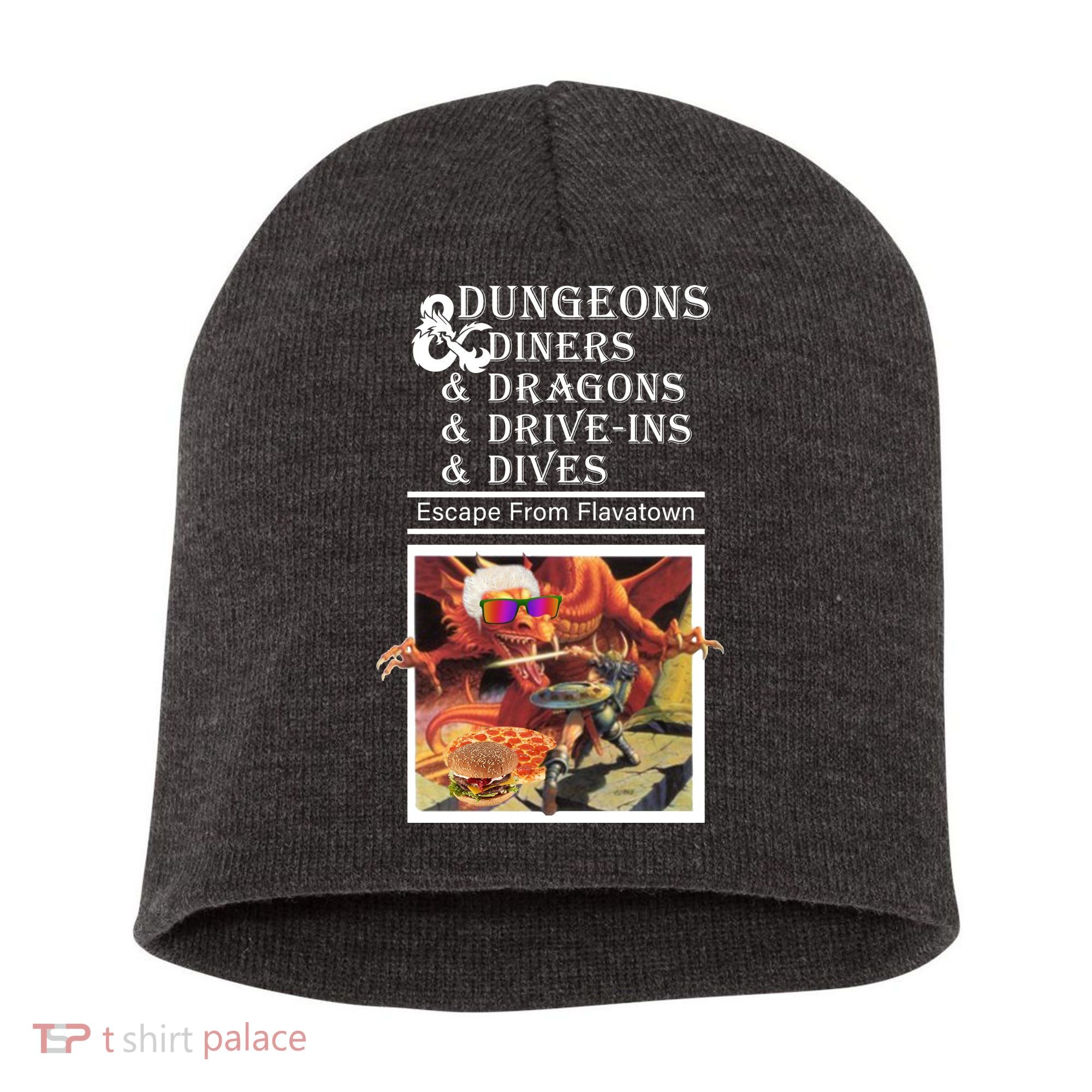 Dungeons & Diners & Dragons & Drive-Ins & Dives Short Acrylic Beanie