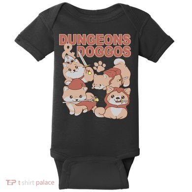 Dungeons & Doggos Cute Baby Bodysuit