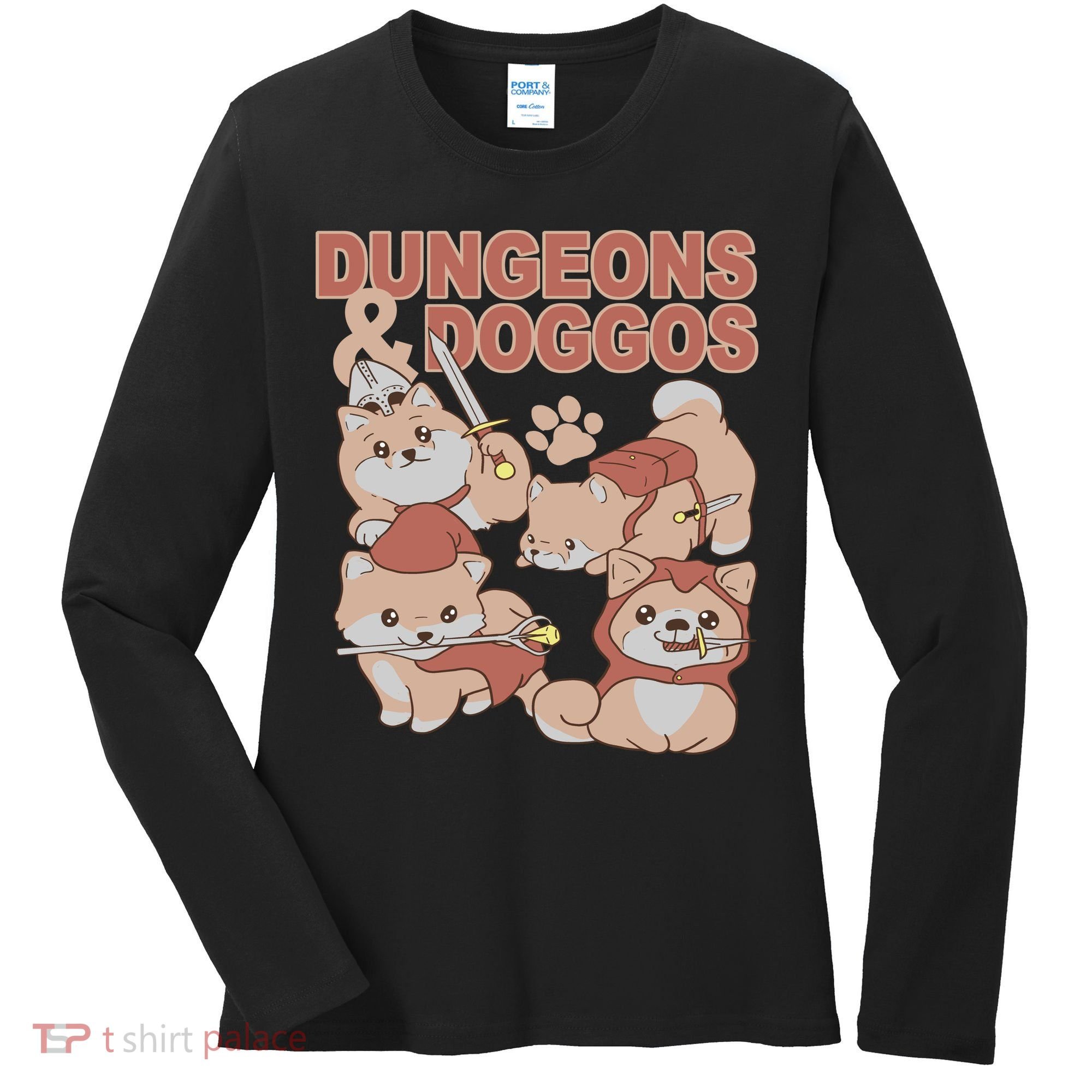 Dungeons & Doggos Cute Women's Long Sleeve Shirt