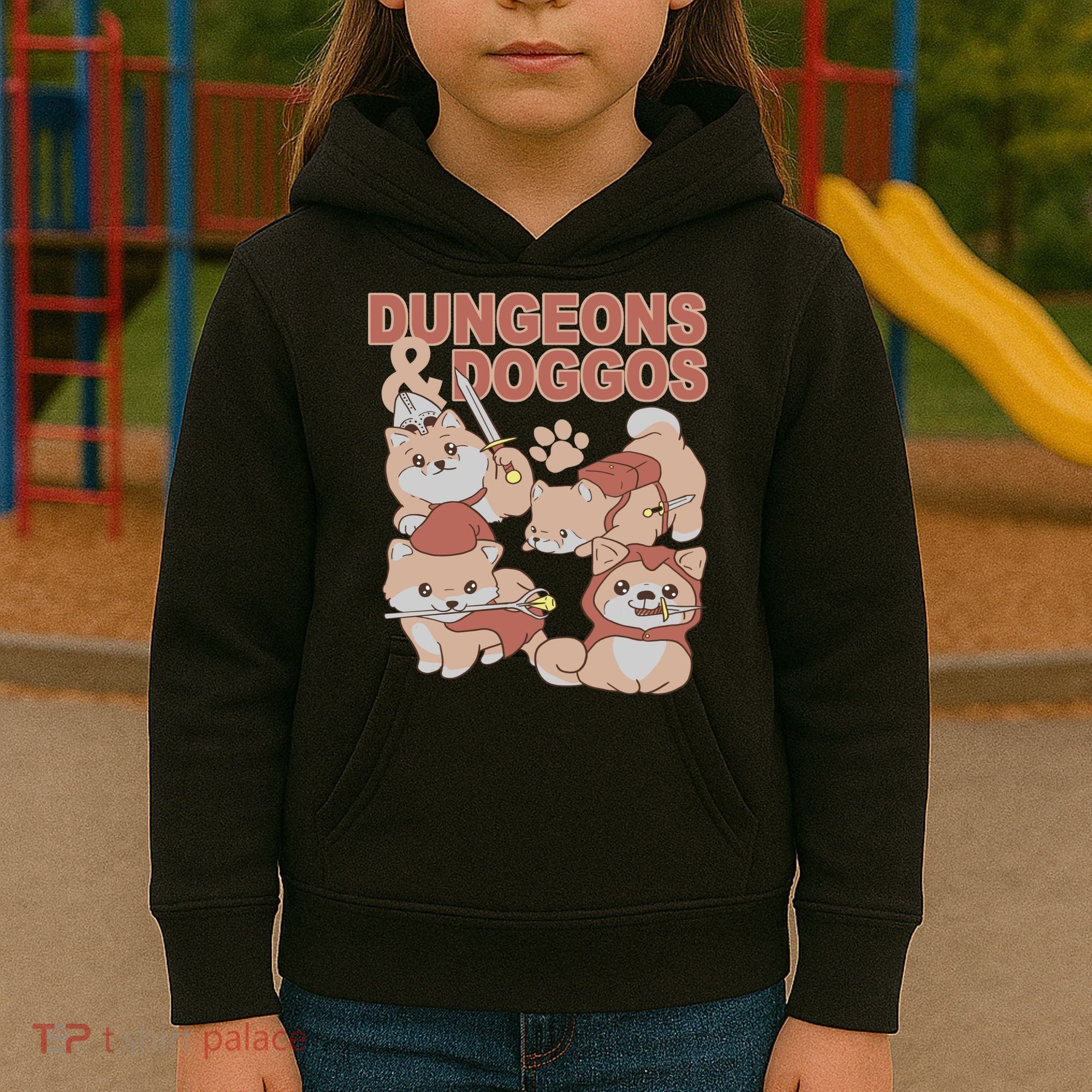 Dungeons & Doggos Cute Kids Hoodie