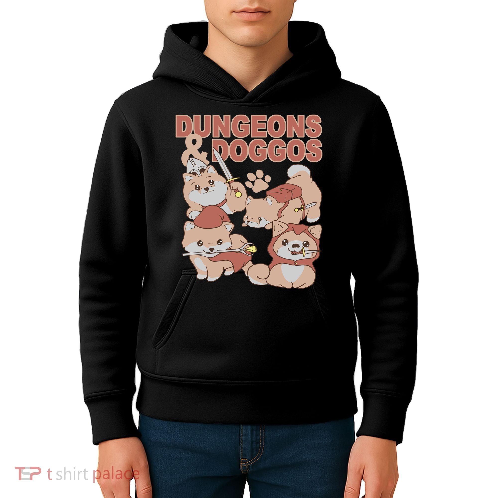 Dungeons & Doggos Cute Kids Hoodie