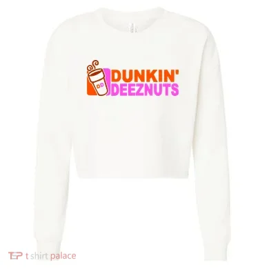 Dunkin Deeznuts Cropped Pullover Crew