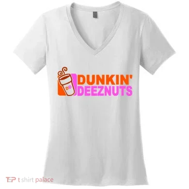Dunkin Deeznuts Women's V-Neck T-Shirt