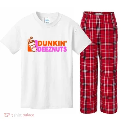 Dunkin Deeznuts Kids Plaid Pajama Set