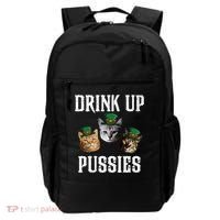 Drink Up Pussies Funny Cat Drinking St Patricks Day Backpack thumb 0