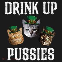Drink Up Pussies Funny Cat Drinking St Patricks Day Tote Bag thumb 4