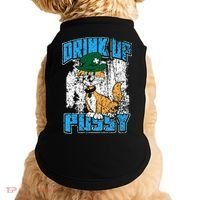 Drink Up Pussy Cat Distressed Saint Patrick's Day Doggie Tank thumb 0