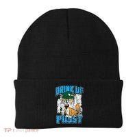 Drink Up Pussy Cat Distressed Saint Patrick's Day Beanie thumb 0