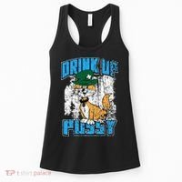 Drink Up Pussy Cat Distressed Saint Patrick's Day Women's Tank Top thumb 0