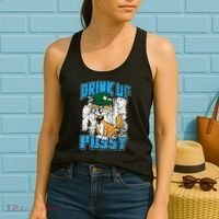 Drink Up Pussy Cat Distressed Saint Patrick's Day Women's Tank Top thumb 2