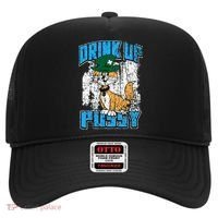 Drink Up Pussy Cat Distressed Saint Patrick's Day Hat thumb 0