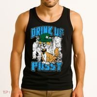 Drink Up Pussy Cat Distressed Saint Patrick's Day Tank Top thumb 3