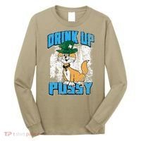 Drink Up Pussy Cat Distressed Saint Patrick's Day Long Sleeve Shirt thumb 0