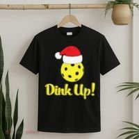 Dink Up Pickleball Christmas Santa Hat T-Shirt thumb 2
