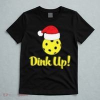 Dink Up Pickleball Christmas Santa Hat T-Shirt thumb 5