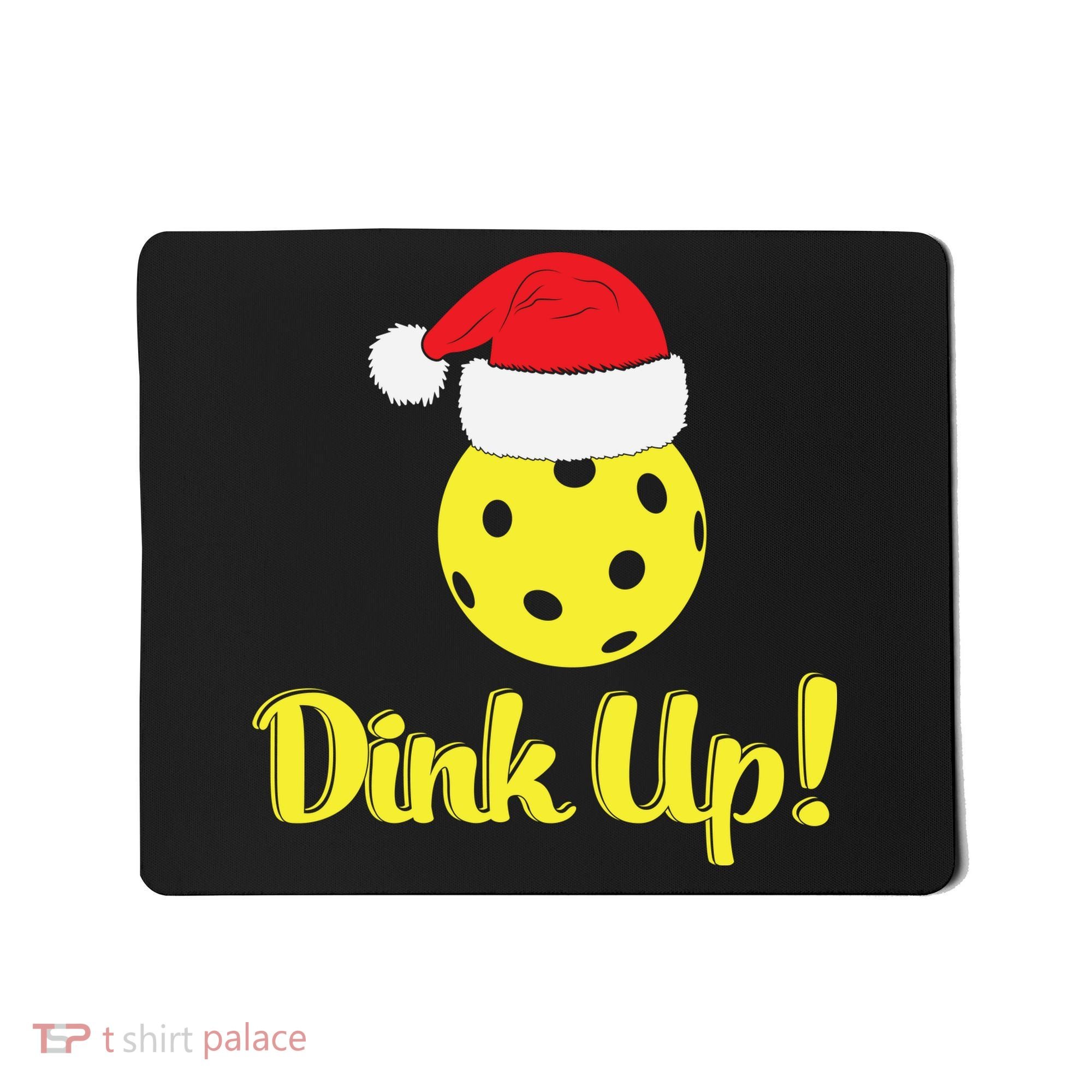 Dink Up Pickleball Christmas Santa Hat Mousepad