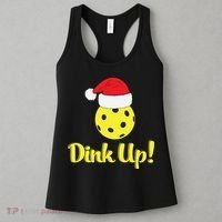 Dink Up Pickleball Christmas Santa Hat Women's Tank Top thumb 3