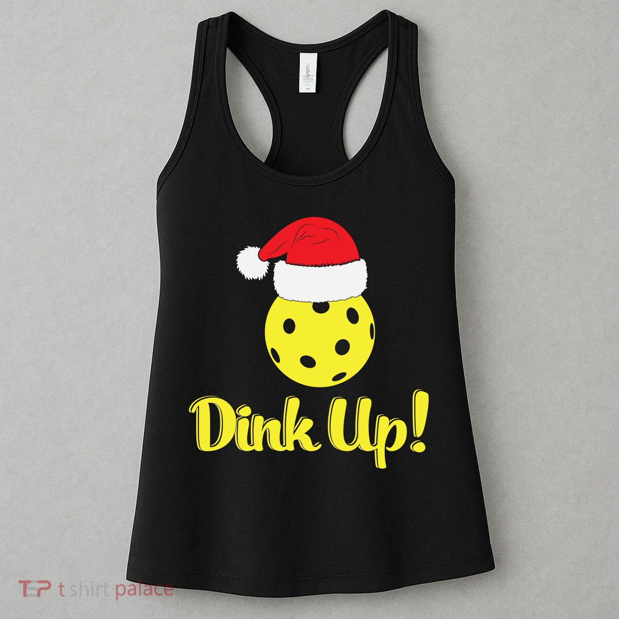 Dink Up Pickleball Christmas Santa Hat Women's Tank Top
