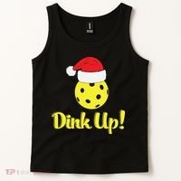 Dink Up Pickleball Christmas Santa Hat Tank Top thumb 2
