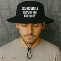 Drunk Uncle Reporting For Duty Bucket Hat thumb 2