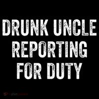 Drunk Uncle Reporting For Duty Kids Sweatshirt thumb 2