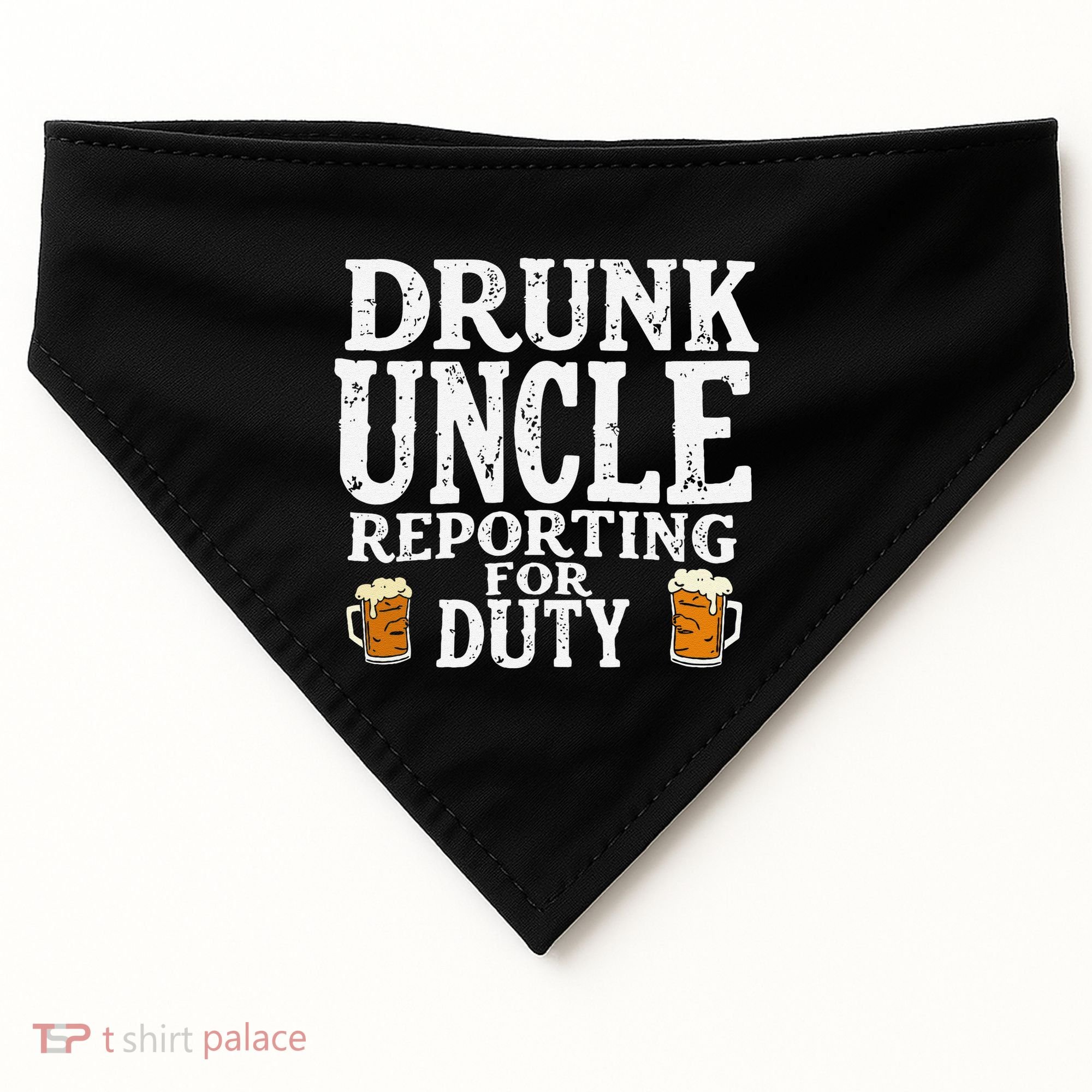 Drunk Uncle Reporting For Duty USA-Made Doggie Bandana