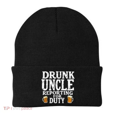 Drunk Uncle Reporting For Duty Beanie