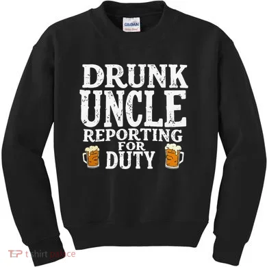 Drunk Uncle Reporting For Duty Kids Sweatshirt