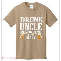 Drunk Uncle Reporting For Duty Kids T-Shirt thumb 0