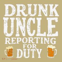 Drunk Uncle Reporting For Duty Kids T-Shirt thumb 2