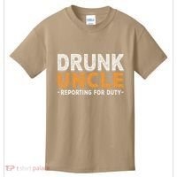 Drunk Uncle Reporting For Duty Kids T-Shirt thumb 0