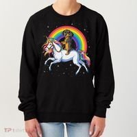 Dachshund Unicorn Space Galaxy Rainbow Dog Women's Sweatshirt thumb 0