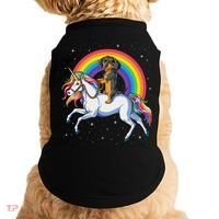 Dachshund Unicorn Space Galaxy Rainbow Dog Doggie Tank thumb 0