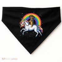 Dachshund Unicorn Space Galaxy Rainbow Dog USA-Made Doggie Bandana thumb 0
