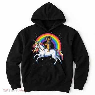 Dachshund Unicorn Space Galaxy Rainbow Dog Hoodie