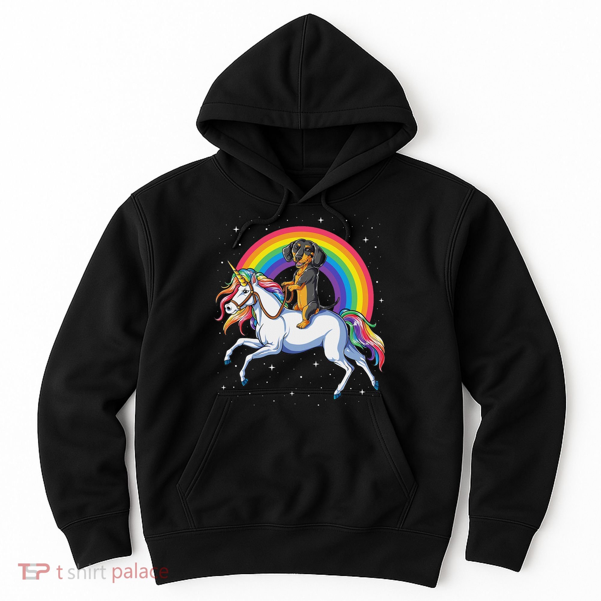 Dachshund Unicorn Space Galaxy Rainbow Dog Hoodie